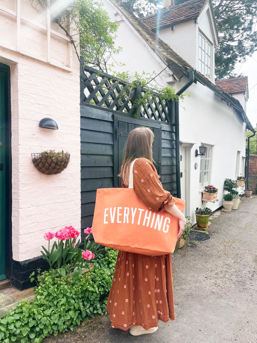 Alphabet Bags | Everything Tote Bags | Peach